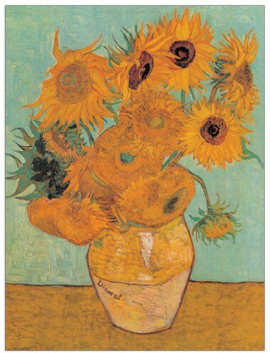 Artopweb Pannelli Decorativi Van Gogh Sunflowers 2 Quadro, Legno, Multicolore, 60x1.8x80 cm, 1926 unità