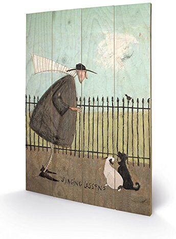 Pyramid International sw10602 a Sam Toft (Singing Lessons) Legno Wall Art, Legno, Multicolore, 40 x 2,5 x 59 cm