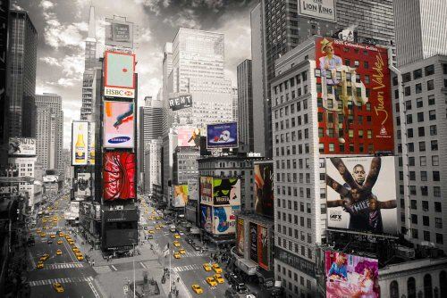 Empire , Stampa su Pannello, New York Times Square, 90 x 60 cm, Multicolore (Mehrfarbig)