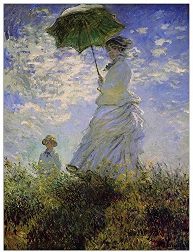 ArtPlaza Monet Claude Woman with a parasol Decorative Panel, Wood MDF, Multicolour, 90x120 Cm