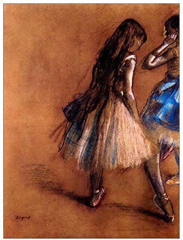 ArtPlaza Degas Edgar Two dancers 1 Decorative Panel, Wood MDF, Multicolour, 60x80 Cm