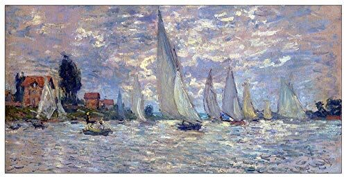 ArtPlaza Monet Claude les Barques Decorative Panel, Wood MDF, Multicolour, 100x50 Cm