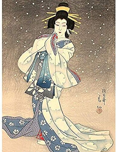 Wee Blue Coo Natori Shunsen Japanese Kabuki Theatre Geisha Unframed Art Print Poster Wall Decor 12x16 inch giapponese Teatro Manifesto Parete