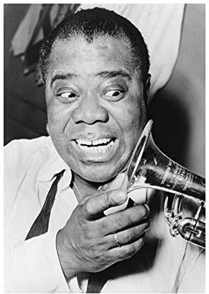 Wee Blue Coo Music Vintage Photo Jazz Louis Armstrong Tromba Jazz Wall Art Print