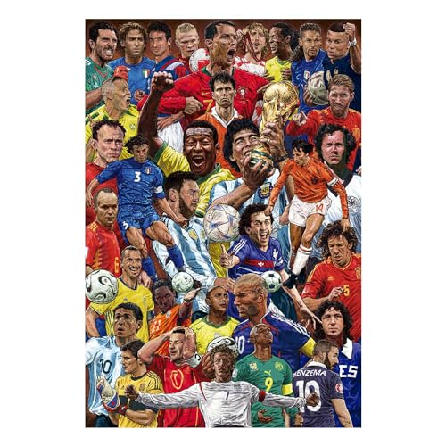 Grupo Erik : Poster Calciatori Leggendari   Poster da parete Legendary Footballers, 61 x 91,5 cm, Poster da muro con carta lucida e incorniciabile, Poster Calciatori Famosi