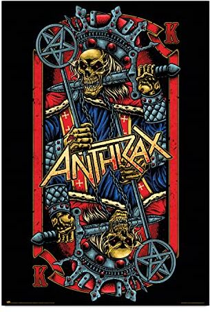 Grupo Erik : Poster Anthrax Evil Kings   Poster da parete Anthrax, 61 x 91,5 cm, Poster da muro con carta lucida e incorniciabile, Decorazione casa, Poster Metal Band