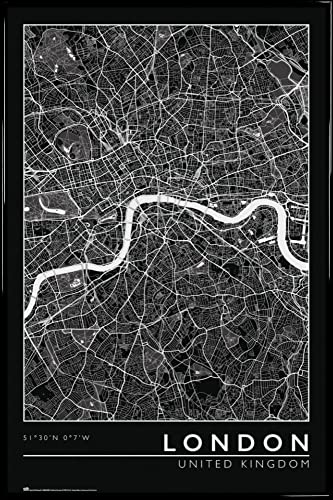 1art1 Londra Stampa e Cornice (Plastica) City Map (91 x 61cm)
