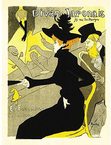 Wee Blue Coo Culture Cafe Concert Japanese Paris Toulouse-Lautrec Vintage Art Print Poster Wall Decor 12X16 Inch