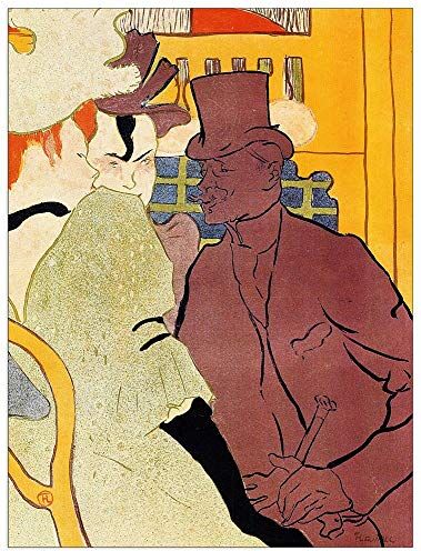 ArtPlaza Toulouse-Lautrec The english man at the Moulin Rouge Decorative Panel, Wood MDF, Multicolour, 90x120 Cm