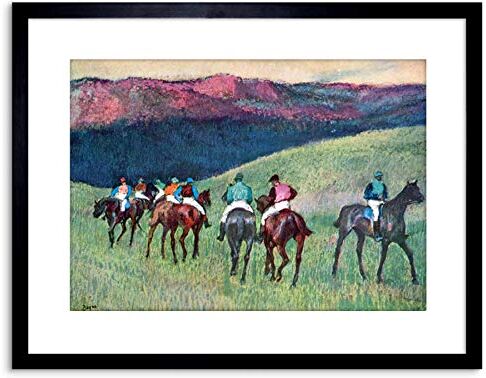 Wee Blue Coo Painting Degas Horse Racing Training Stampa incorniciata da Parete