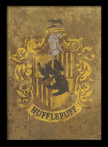 Harry Potter Stampa incorniciata Hufflepuff Crest, 30 x 40 cm