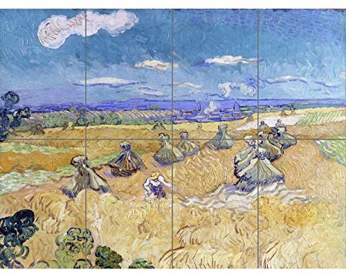 Artery8 Vincent Van Gogh Wheat Fields With Reaper Auvers XL Giant Panel Poster (8 Sections) Campo Manifesto