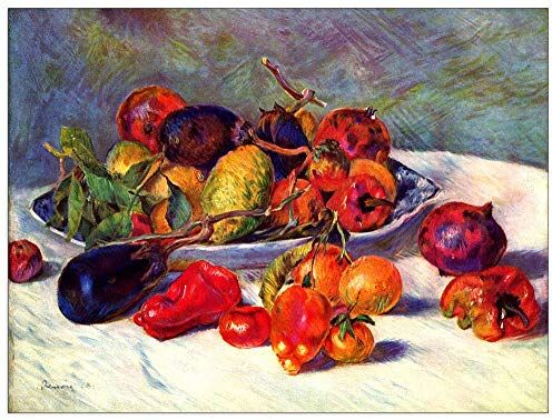 ArtPlaza Renoir Pierre-Auguste Still life with tropical fruits Decorative Panel, Wood MDF, Multicolour, 80x60 Cm