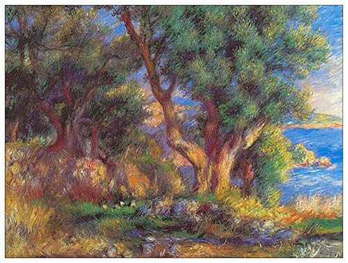 ArtPlaza Renoir Pierre-Auguste Landscape in Menton Decorative Panel, Wood MDF, Multicolour, 120x90 Cm