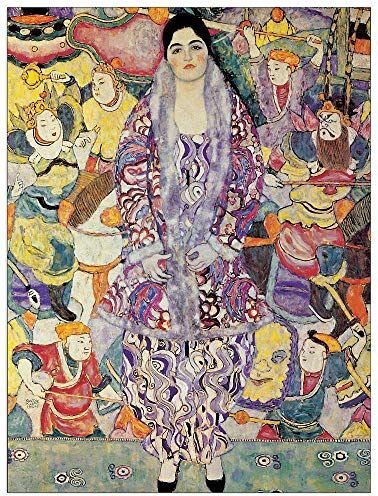 Artopweb KLIMT Bildinis Friederike Maria Decorative Panel, Wood MDF, Multicolour, 75x100 Cm