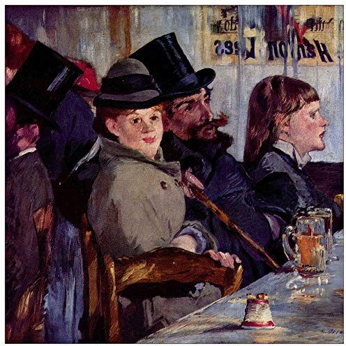 ArtPlaza Manet Ãdouard-Cabaret in Reichshoffen Pannello Decorativo, Legno MDF, Multicolore, 50x50 Cm