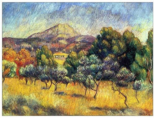 ArtPlaza Renoir Pierre-Auguste-Sainte Vicoria Mountain Pannello Decorativo, Legno MDF, Multicolore, 120x90 Cm