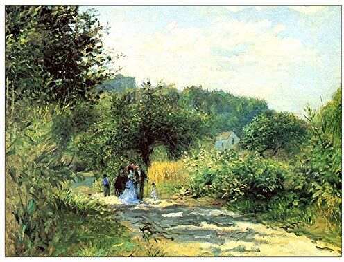 ArtPlaza Renoir Pierre-Auguste Road To Louveciennes Pannello Decorativo, Legno, Multicolore, 80x60 cm