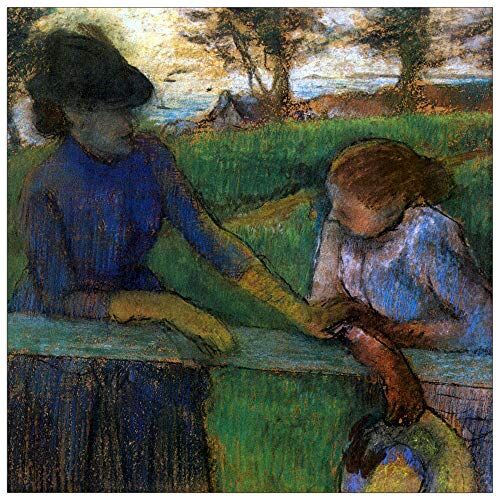 ArtPlaza Degas Edgar Conversation Decorative Panel, Wood MDF, Multicolour, 70x70 Cm