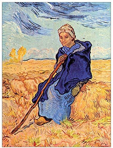 ArtPlaza Van Gogh Vincent-The Shepherdess Pannello Decorativo, Legno MDF, Multicolore, 60 x 80 cm