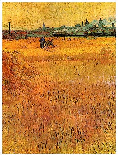 ArtPlaza Van Gogh Vincent Arles View from the Wheat Fields Decorative Panel, Wood MDF, Multicolour, 90x120 Cm