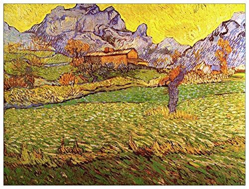 ArtPlaza Van Gogh Vincent A Meadow in the Mountains Le Mas de Saint-Paul Decorative Panel, Wood MDF, Multicolour, 80x60 Cm