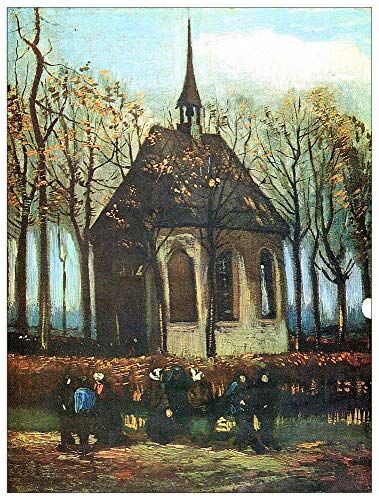 ArtPlaza Van Gogh Vincent The Church of Nuenen Decorative Panel, Wood MDF, Multicolour, 60x80 Cm