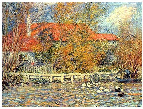 ArtPlaza Renoir Pierre-Auguste Duck pond Decorative Panel, Wood MDF, Multicolour, 80x60 Cm