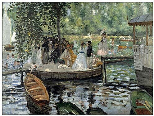 ArtPlaza Renoir Pierre-Auguste La Grenouillere Decorative Panel, Wood MDF, Multicolour, 120x90 Cm