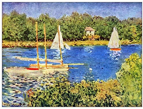 ArtPlaza Monet Claude The Seine at Argenteuil Basin  Decorative Panel, Wood MDF, Multicolour, 120x90 Cm