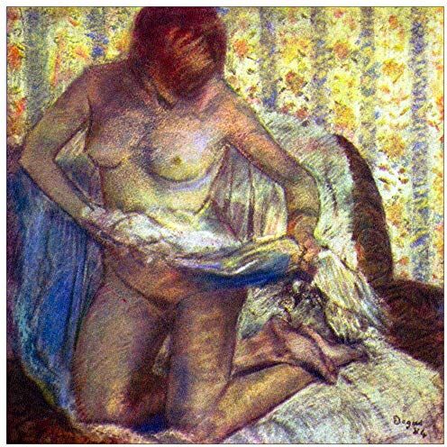 ArtPlaza Degas Edgar Nude Woman Decorative Panel, Wood MDF, Multicolour, 70x70 Cm