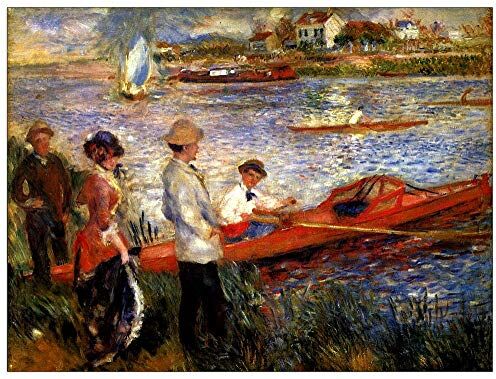 ArtPlaza Renoir Pierre-Auguste Oarsman of Chatou Decorative Panel, Wood MDF, Multicolour, 80x60 Cm