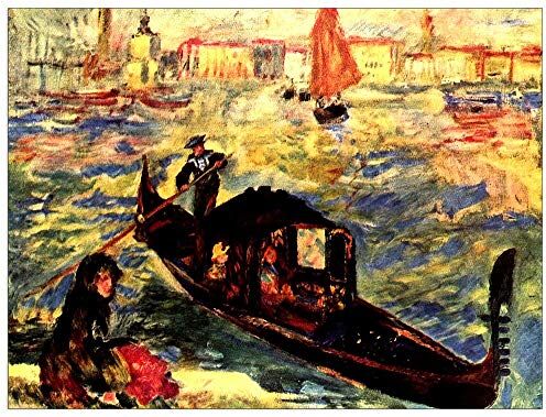 ArtPlaza Renoir Pierre-Auguste-Gondola on The Canale Grande Pannello Decorativo, Legno MDF, Multicolore, 120 x 90 cm