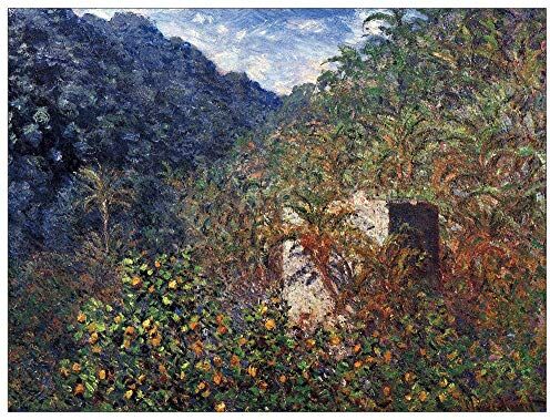 ArtPlaza Monet Claude The Valley Sasso, Bordighera Decorative Panel, Wood MDF, Multicolour, 80x60 Cm