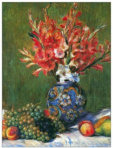 ArtPlaza Renoir Pierre-Auguste Flowers and Fruit Decorative Panel, Wood MDF, Multicolour, 60x80 Cm