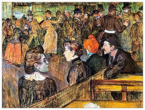 ArtPlaza Toulouse-Lautrec At the Moulin de la Gallette Decorative Panel, Wood MDF, Multicolour, 120x90 Cm