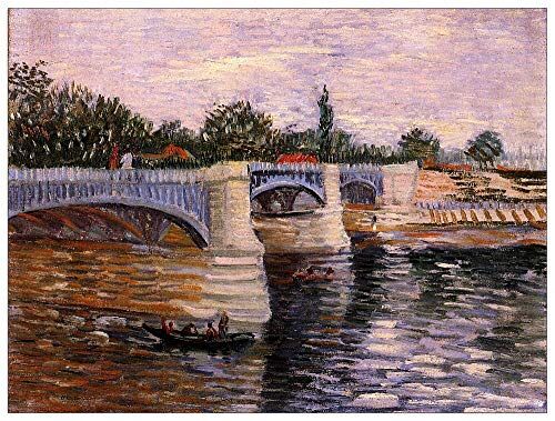 ArtPlaza Van Gogh Vincent The Seine with the Pont de la Grande Jette Decorative Panel, Wood MDF, Multicolour, 80x60 Cm