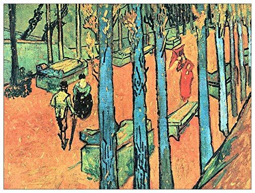 ArtPlaza Van Gogh Vincent Les Alyscamps, falling leaves Decorative Panel, Wood MDF, Multicolour, 80x60 Cm