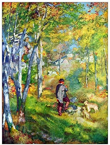 ArtPlaza Renoir Pierre-Auguste Young man in the forest of Fontainebleau Decorative Panel, Wood MDF, Multicolour, 60x80 Cm