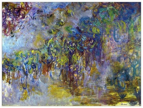 ArtPlaza Monet Claude Wisteria II Decorative Panel, Wood MDF, Multicolour, 80x60 Cm