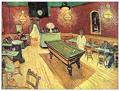 ArtPlaza Van Gogh Vincent The Night Cafe on Place Lamartine in Arles Decorative Panel, Wood MDF, Multicolour, 120x90 Cm