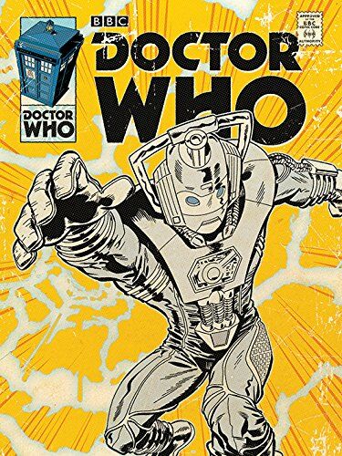 Pyramid Doctor Who Stampa su Tela Cyberman Comic 60x80cm, Multicolore, 60 x 80 cm