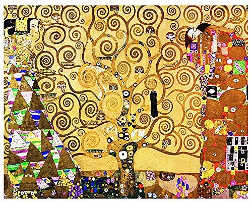 LegendArte Stampa su Tela L'Albero della Vita Gustav Klimt Quadro su Tela, Decorazione Parete cm. 40x50