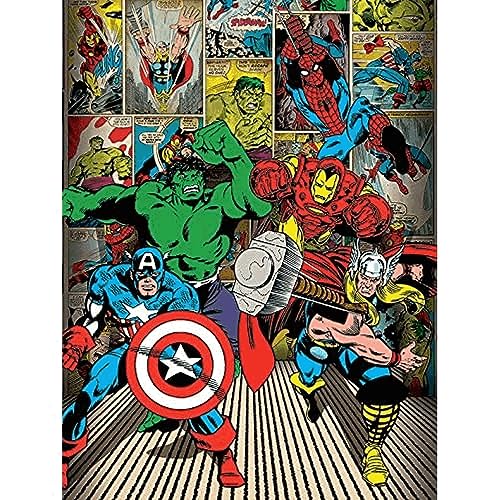 MARVEL 60 x 80 cm Comics 'qui sono degli eroi Tela stampa