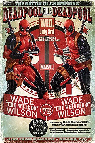 empireposter Deadpool – polpaccio vs Wade – Stampa Poster – dimensioni 61 x 91,5 cm, carta, multicolore, 91,5 x 61 x 0,14 cm