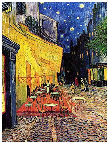 ArtPlaza Van Gogh Vincent-The Terrace Cafe_LG Pannello Decorativo, Legno MDF, Multicolore, 60 x 80 cm