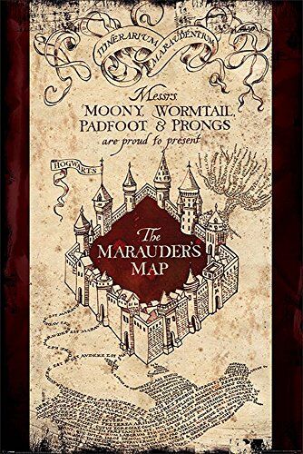 empireposter Harry Potter – The Marauders Map – Film Fantasy Famiglia Stampa Cinema, Carta, Multicolore, 91,5 x 61 x 0,14 cm