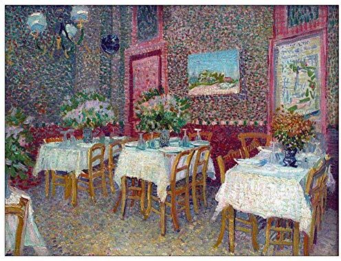 ArtPlaza Van Gogh Vincent Interior of a Restaurant Decorative Panel, Wood MDF, Multicolour, 120x90 Cm