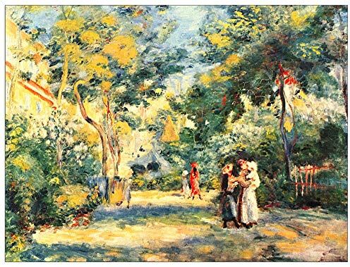 ArtPlaza Renoir Pierre-Auguste Figures in the garden Decorative Panel, Wood MDF, Multicolour, 80x60 Cm