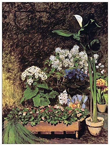 ArtPlaza Renoir Pierre-Auguste-Spring Flowers Pannello Decorativo, Legno MDF, Multicolore, 90 x 120 cm